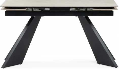 Керамический стол Ливи 140 (Ливи 140(200)х80х78 creto forever beige / черный) Woodville арт.588024