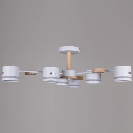 Потолочная люстра на штанге Reluce 68730-0.3-06 GX53 WH+WOOD