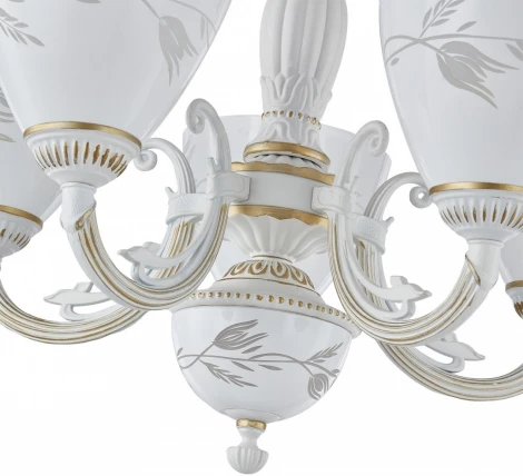 Подвесная люстра Arte Milano AM343659 343659/5 WT+G (220V, на цепи)