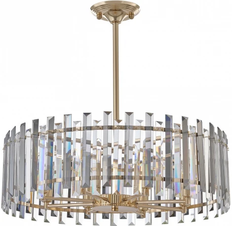 Подвесная люстра хрустальная на штанге Arte Milano Sorrento-5209 375209/8/350/580 GD (220V)