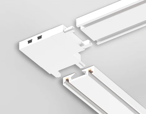 Коннектор угловой для накладного шинопровода Magnetic Ultra Slim Ambrella Track System GV1113