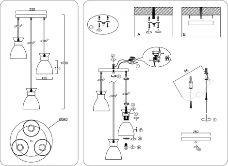 Подвесной светильник Ambrella TRADITIONAL TR8467