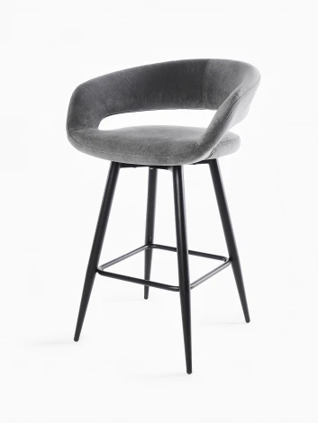 Стул барный МАМАДОМА Барни Р 700, Черный/Antracite Lux b28