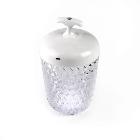 Настольный светодиодный светильник Escada Vibe 10255/L LED 2Вт, 3000K RGB, с ПДУ, пластик, белый (220V, круглые)