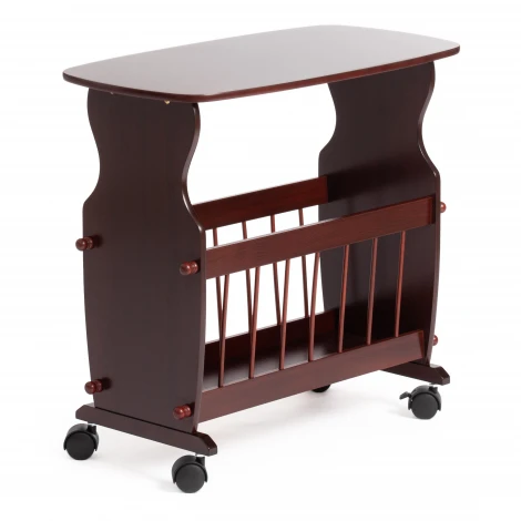 Журнальный столик с газетницей SR-0939-3 Бежевая ткань (NTV-04), Cherry/вишня (дерево)