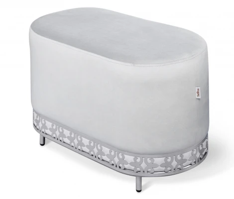 Банкетка Sheffilton SHT-B21-1 серое облако/хром лак 6231200602