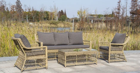 "Гранд Латте" кресло из искусственного ротанга, цвет соломенный 4SIS арт.УТ-00000502