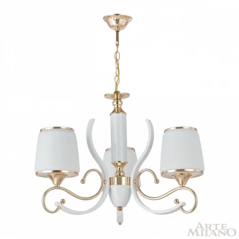 Подвесная люстра Arte Milano Florentia-3857 303857/3 Wh/Gd (220V, на цепи)
