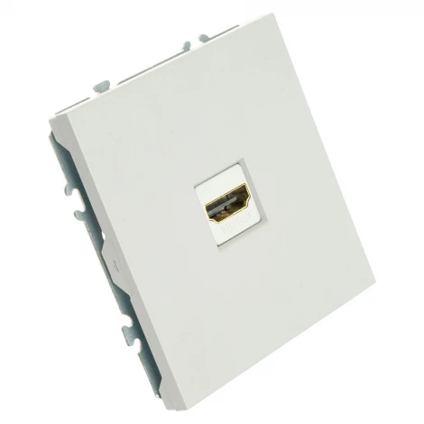 Розетка HDMI (белый фарфор, soft touch) Stekker Эмили 50163