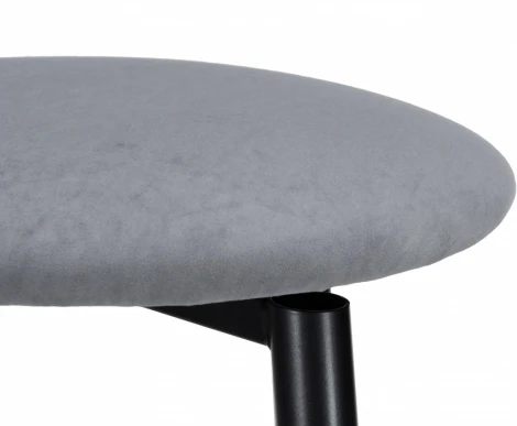 Барный стул Woodville Гангток крутящийся сильвер / черный матовый