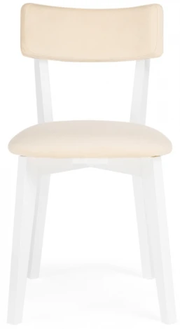 Деревянный стул Woodville Гилмар бежевый велюр / белый 515981