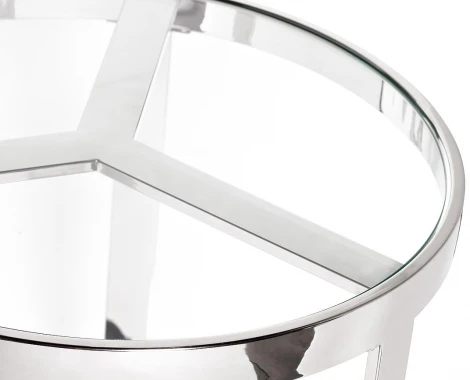 Журнальный стол Garda Decor 47ED-ET031 (Хром/Прозрачный)