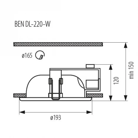 Встраиваемый светильник Ben Dl 4822 (220V)