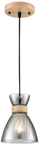 Подвесной светильник Lumion Mirabela 8050/1А дерево/смоки металл/стекло E27 1*60W 220V