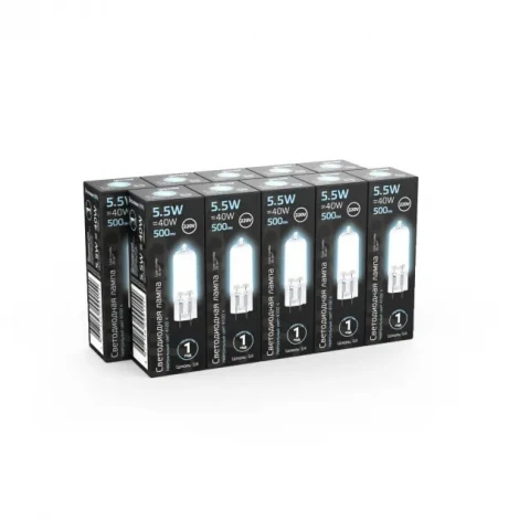 Лампочка светодиодная капсульная прозрачная колба G4 5 Вт 500 lm 4100K дневное белое свечение Gauss 107807205