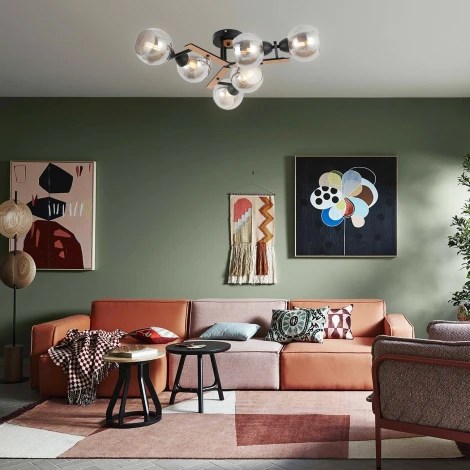 Потолочная люстра на штанге шарики Escada Barclay 1102/6P (220V, шарики)