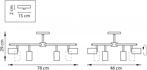 Люстра потолочная на штанге Rullo LR728368 (571728+214436-8) (220V, круглые)
