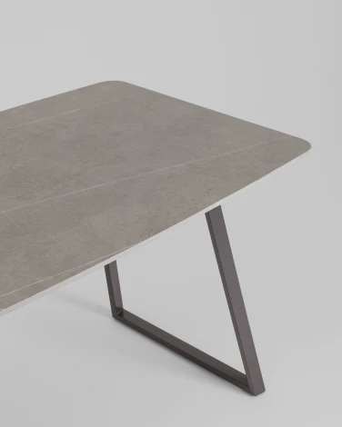 Стол обеденный Stool Group Vermont 140*80 см керамика темная ножки серые арт.УТ000040512