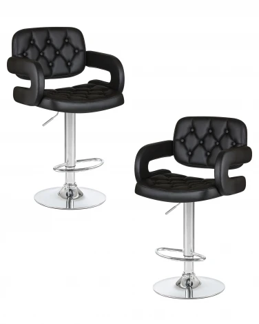 Набор 2 шт стул барный DOBRIN TIESTO (чёрный)