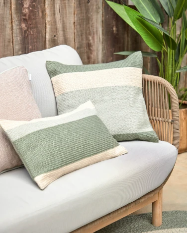 Диван уличный La Forma (ex Julia Grup) Catalina (Бежевый,Серый/ Алюминий,Пена,Веревка,Акация)