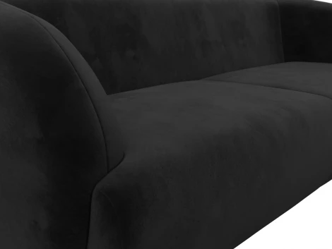 Диван прямой Лига-041 (Черный/Велюр) Лига Диванов арт.122204