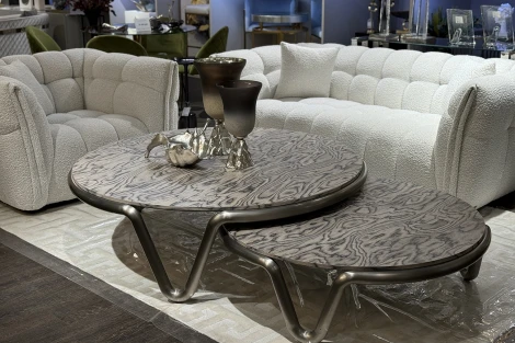 58DB-23401 Стол журнальный d110*32см Garda Decor