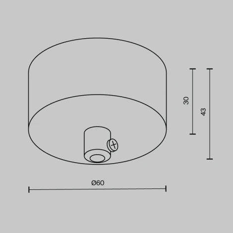 Потолочная чаша для ввода питания системы Shelf Maytoni Accessories for system Shelf CA032B-B