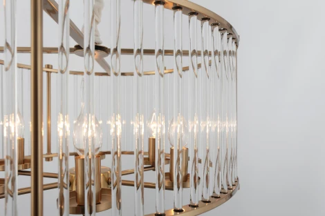 Подвесная люстра Rivoli Erin 4112-306 (220V, на цепи, свеча, круглые)