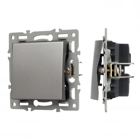 Механизм выключателя одноклавишный проходной SWT-MKP1-PL-GR (250V, 16A) (Arlight) 043716