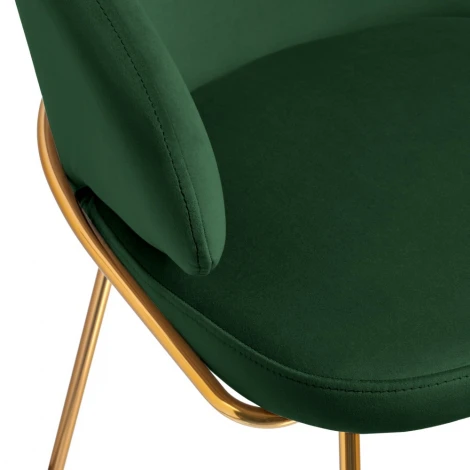 Стул-полукресло Emil зеленый с золотыми ножками Bradex Home арт.RF 0845