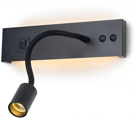 Настенный светильник LED с USB со спотом на гибкой ножке для чтения с выключателем Citilux Декарт CL704471 (220V)