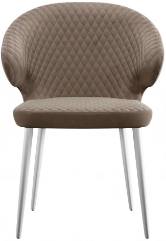 Стул DikLine 355 микровелюр Z48 капучино, ножки белые