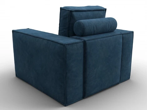 Кресло Лига-081 НПБ (ДСП,Велюр/Синий) Лига Диванов 134980