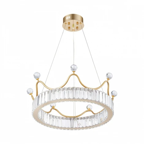 Подвесной светильник Arte Milano Venezia 310322/D500 GD (регулировка яркости, LED, 220V, хрусталь, пульт управления, на тросе, круглые)