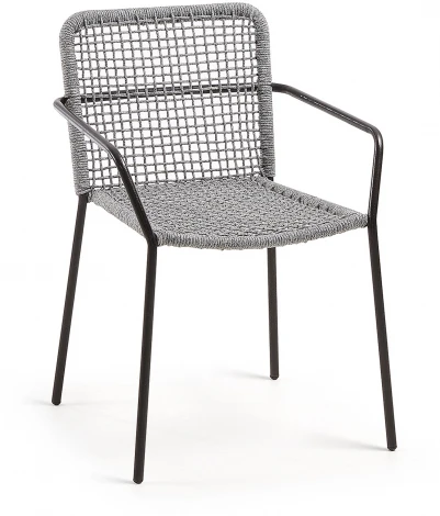 Стул уличный La Forma (ex Julia Grup) Ellen (Серый/ Металл,Веревка)