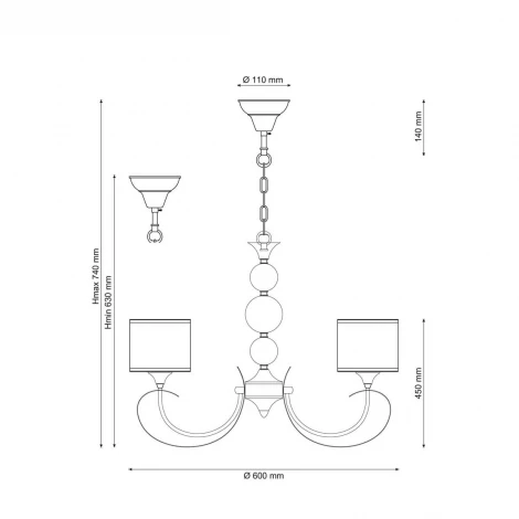 Подвесная люстра Lucia Tucci Bregatto 100.5 (220V, на цепи, ленточки)