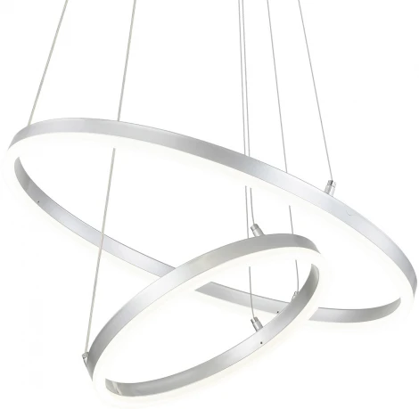 Подвесной светильник Escada Void 10254/2LED 66W Silver APP (регулировка яркости, 220V, пульт управления, управление смартфоном, на тросе)