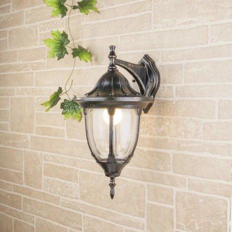 Настенный фонарь уличный Elektrostandard GL 1003D черное золото