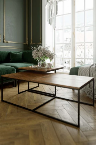 Стол журнальный Эклектик дуб американский/чёрный от фабрики Mebelik