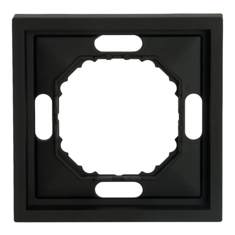 Рамка на 1 пост (черный уголь, soft touch) Stekker Эмили 49858