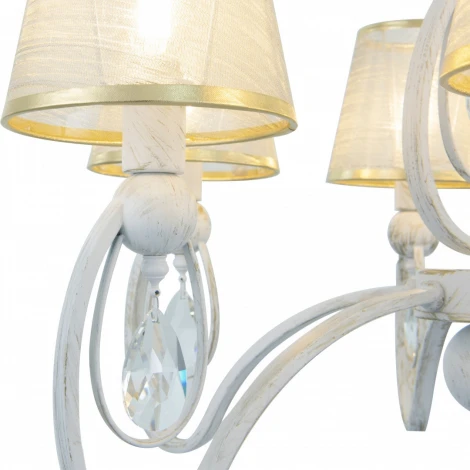 Подвесная люстра Arte Milano AM347203 347203/6 WT+G (220V, подвески, на цепи)