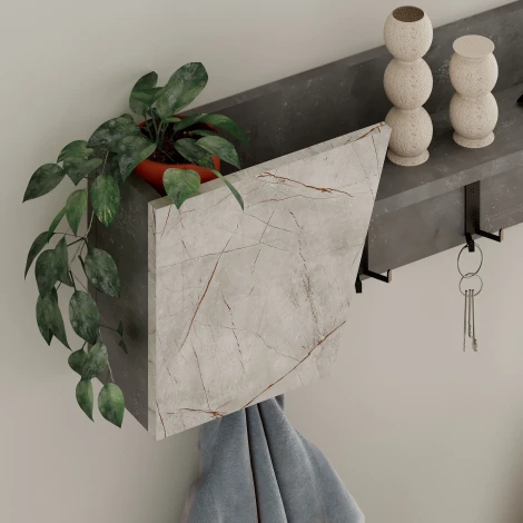 Вешалка для одежды ELEVA HANGER LEVE (ЛДСП/Белый) арт.LEV01143