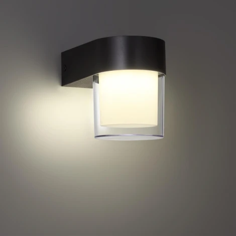 Настенный светильник уличный Novotech Opal 359297 STREET черный IP65 LED 5W 4000K 220V (круглые)