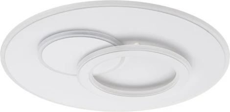 Потолочный светодиодный светильник круглый Escada Rung 10296/3LED 65Вт, металл/акрил, белый (регулировка яркости, 220V, пульт управления, круглые)