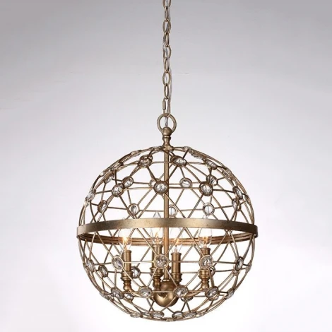 Подвесная люстра L'Arte Luce Ragusa L51104.68 (220V, хрусталь, на цепи, подсвечник, свеча, шар)