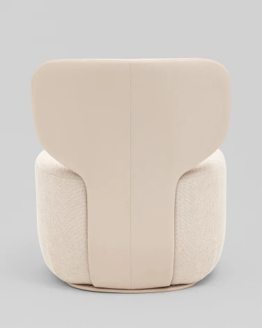 Кресло Спейс спинка экокожа, сиденье шенилл бежевый Stool Group УТ000042298