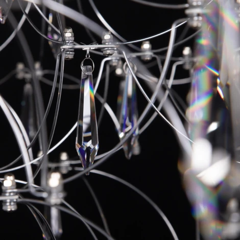 Подвесная люстра большая Loft It Mira 10259/1200 Silver Asfour (LED, 220V, на тросе)