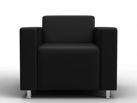 Кресло Лига-093 ВН (ДСП,Брус,Фанера,Экокожа/Черный) Лига Диванов 134975