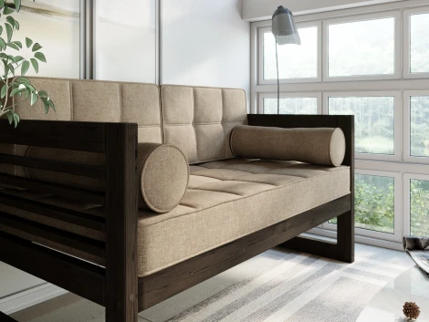 Диван Arsko прямой Сега М венге рогожка бежевая