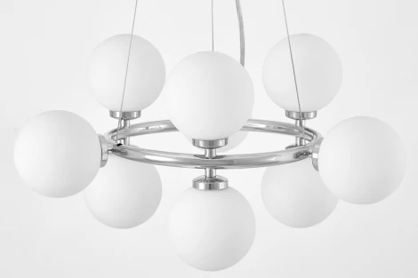 Подвесной светильник Lumina Deco Marsiada LDP 6033-9 CHR (220V, на тросе, шарики, молекулы)